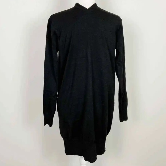 Sweet Romeo Black Long Open Front Cardigan Sweater Size Large - Picture 6 of 7